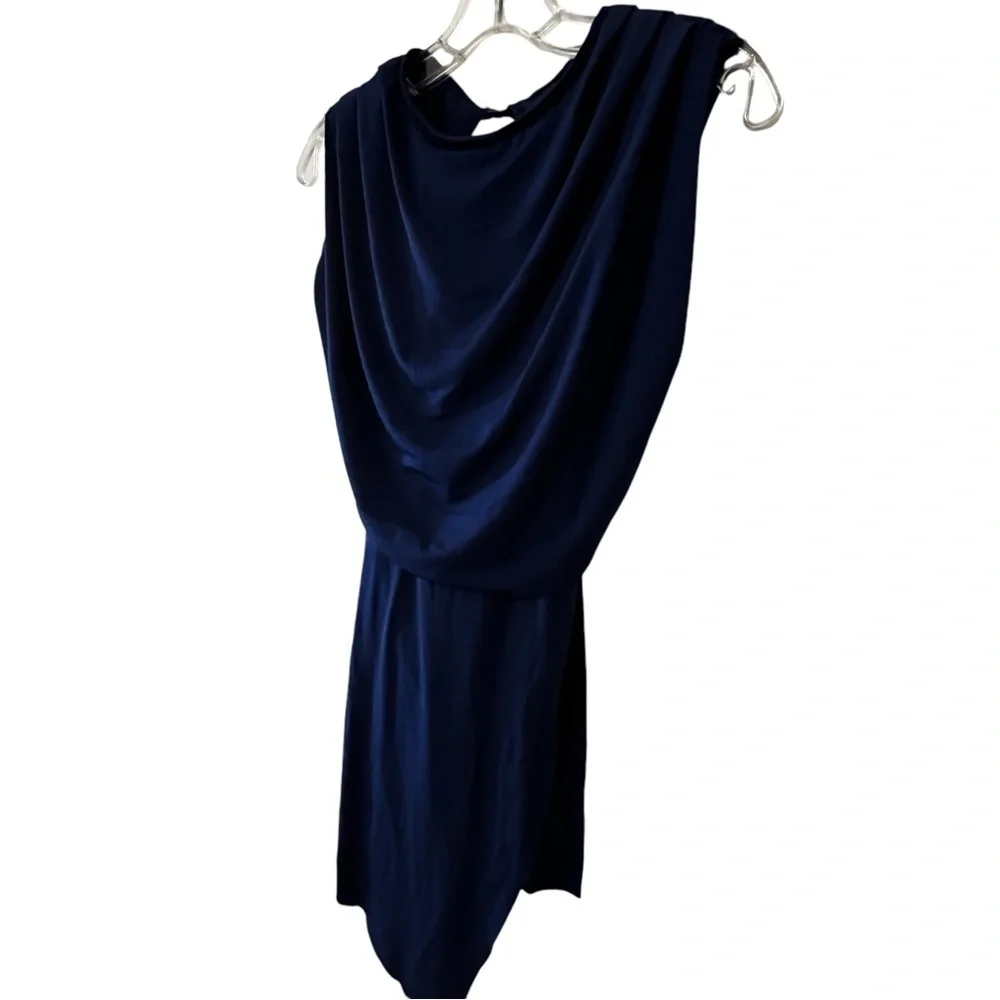 Balera draped Asymmetrical Dance Dress Blue Small Adult